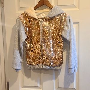 365 Kids Sparkle Zipup hoodie with hoodie